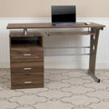 3-Drawer Pedestal Computer Desk with Keyboard Tray