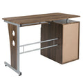 3-Drawer Pedestal Computer Desk with Keyboard Tray