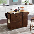 Crosley Eleanor Kitchen Island with Natural Wood Top - Dimensions: 18"D x 51.5"W x 35.25"H