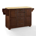 Kitchen Island Cart with Drawers Cabinets and Storage Rack on Wheels