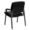 LeatherSoft Executive Lounge Chair with Titanium Gray Frame for Reception Areas