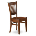 East West Furniture 7-Piece Oval Dining Set - Espresso Wooden Table with 6 Matching Chairs (Customizable Seat Options)