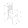 East West Furniture 7-Piece Oval Dining Set - Espresso Wooden Table with 6 Matching Chairs (Customizable Seat Options)