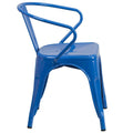 Armed Metal Chair for Indoor and Outdoor Use - Dimensions: 21.5W x 19D x 27.75H