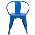 Armed Metal Chair for Indoor and Outdoor Use - Dimensions: 21.5W x 19D x 27.75H
