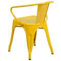 Armed Metal Chair for Indoor and Outdoor Use - Dimensions: 21.5W x 19D x 27.75H