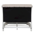 Antique White King Sleigh Bed with Upholstered Design from Magnolia Manor