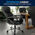Big and Tall Office Chair with High Back Lumbar Support and Rolling Base