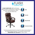 Executive Ergonomic Swivel Office Chair for Big & Tall with LeatherSoft Upholstery