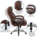 Executive Ergonomic Swivel Office Chair for Big & Tall with LeatherSoft Upholstery