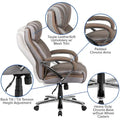 Executive Ergonomic Swivel Office Chair for Big & Tall with LeatherSoft Upholstery