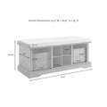 Crosley Brennan White Wooden Entryway Storage Bench