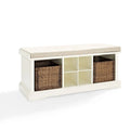 Crosley Brennan White Wooden Entryway Storage Bench