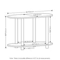 Furinno Turn-N-Tube Tool-Free Contemporary Oval Side Table