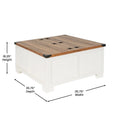 Contemporary Farmhouse Coffee Table Featuring Concealed Storage