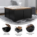 Contemporary Farmhouse Coffee Table Featuring Concealed Storage