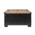 Contemporary Farmhouse Coffee Table Featuring Concealed Storage
