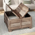 Contemporary Farmhouse Coffee Table Featuring Concealed Storage