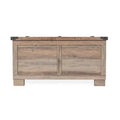 Contemporary Farmhouse Coffee Table Featuring Concealed Storage