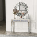 Glamorous Mirrored Console Table with 2 Drawers - Dimensions: 29.92" H x 39.37" W x 13.78" D
