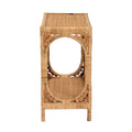 Modern Bohemian Light Honey Rattan Console Table by Bali & Pari - Ramona Collection