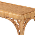 Modern Bohemian Light Honey Rattan Console Table by Bali & Pari - Ramona Collection