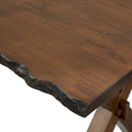 6-Piece Rustic Farmhouse Dining Set Table Chairs & Bench Walnut Finish