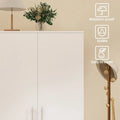 Black and White Wardrobe Armoire Closet with Drawer - 31.5W x 66.9H