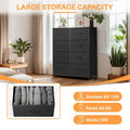 8-Drawer Tall Fabric Dresser for Bedroom - Stylish Closet Organizer Tower with Wooden Top and Metal Frame