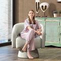Modern Upholstered Armchair with 360-Degree Swivel Design