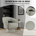 Modern Upholstered Armchair with 360-Degree Swivel Design