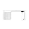 Modern White Adjustable Workstation - 70.9W Dining Table & Office Desk
