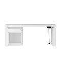 Modern White Adjustable Workstation - 70.9W Dining Table & Office Desk