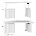 Modern White Adjustable Workstation - 70.9W Dining Table & Office Desk