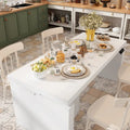Modern White Adjustable Workstation - 70.9W Dining Table & Office Desk