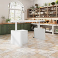 Modern White Adjustable Workstation - 70.9W Dining Table & Office Desk