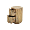 Kingston 18-Inch Round Nightstand with 2 Drawers by Carolina Living