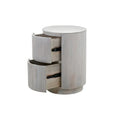 Kingston 18-Inch Round Nightstand with 2 Drawers by Carolina Living