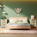 20-Inch Green Wooden Nightstand with 3 Drawers - Bedside Storage Cabinet for Bedroom