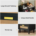 20-Inch Green Wooden Nightstand with 3 Drawers - Bedside Storage Cabinet for Bedroom