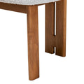 Kacela Contemporary Japandi Boucle Upholstered Wood Dining Chair Set - 2 Pieces