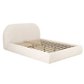 Bara King Bed in Cream Textured Velvet