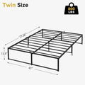 14-Inch Heavy-Duty Metal Full Bed Frame