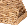 Pelleas Contemporary Bohemian Natural Brown Seagrass and Wood Side Table