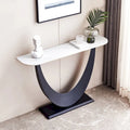 Contemporary Console Table with Elegant Design, Metal Frame, and Adjustable Foot Pads for Entryway