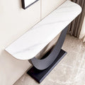 Contemporary Console Table with Elegant Design, Metal Frame, and Adjustable Foot Pads for Entryway