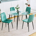 Contemporary Minimalist Glass Table with Premium Tempered Glass and Metal Frame