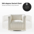Set of 2 Esteban Modern Leather Swivel Barrel Chairs by HULALA HOME
