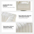 Set of 2 Esteban Modern Leather Swivel Barrel Chairs by HULALA HOME