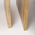 Chloe Set of 2 Light Brown Solid Wood Square Nesting Accent Tables - Dimensions: 20L x 20W x 24H